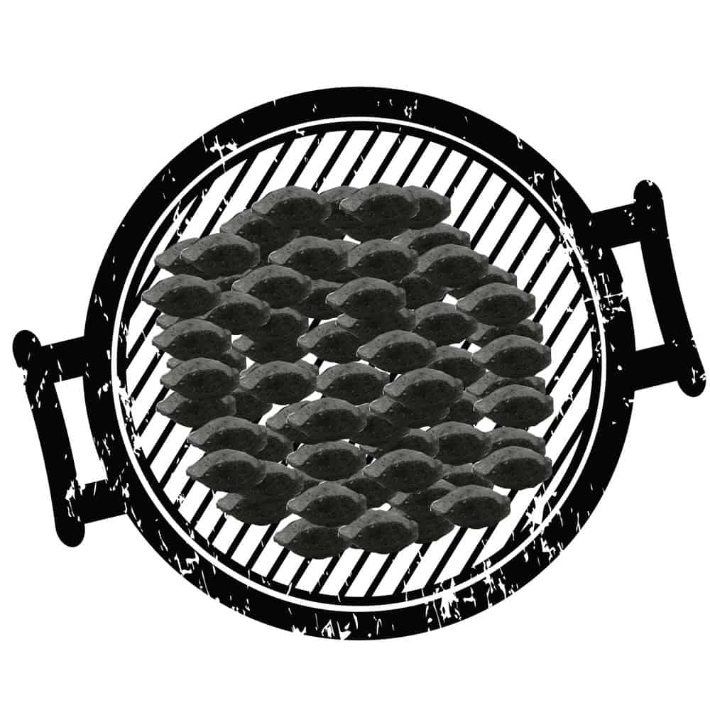 heating a charcoal grill