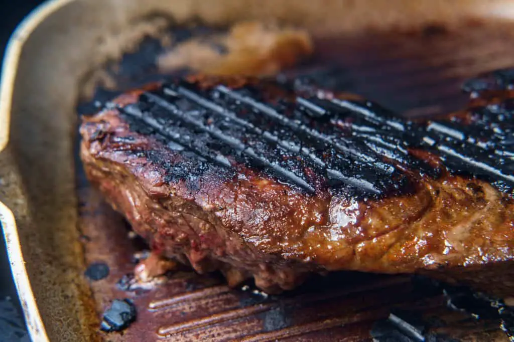Homemade charred filet mignon steak