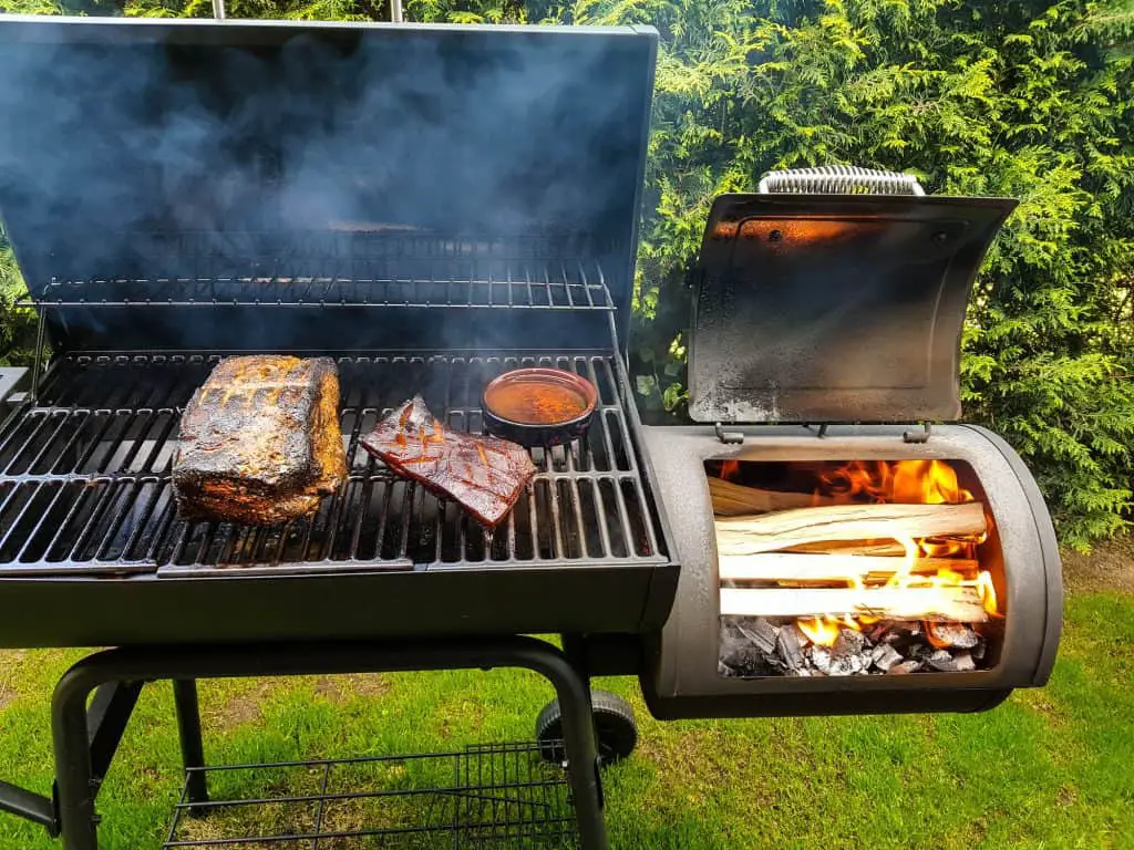 Charcoal In Offset Smoker